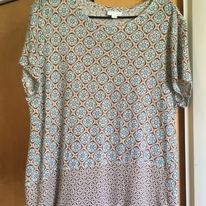 J. Jill 100% linen flowy T-shirt